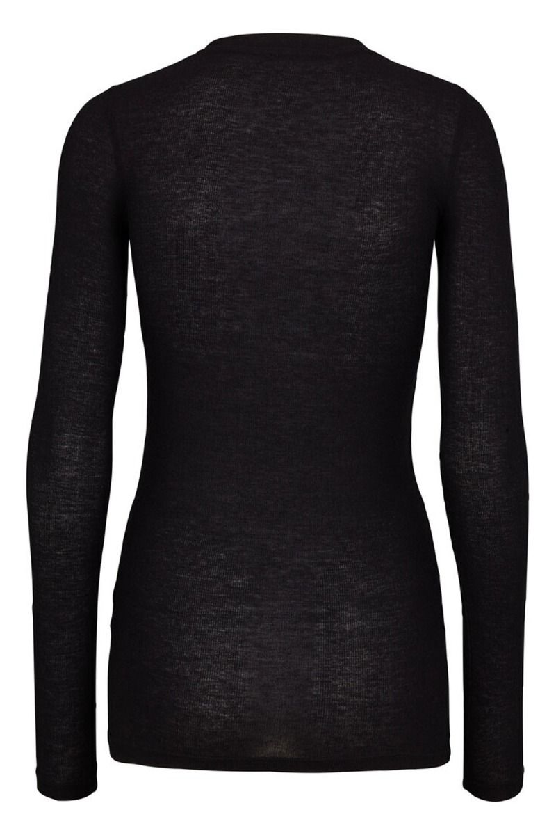 Bruuns Bazaar - Bluse - AngelaBB LS T-shirt - Black