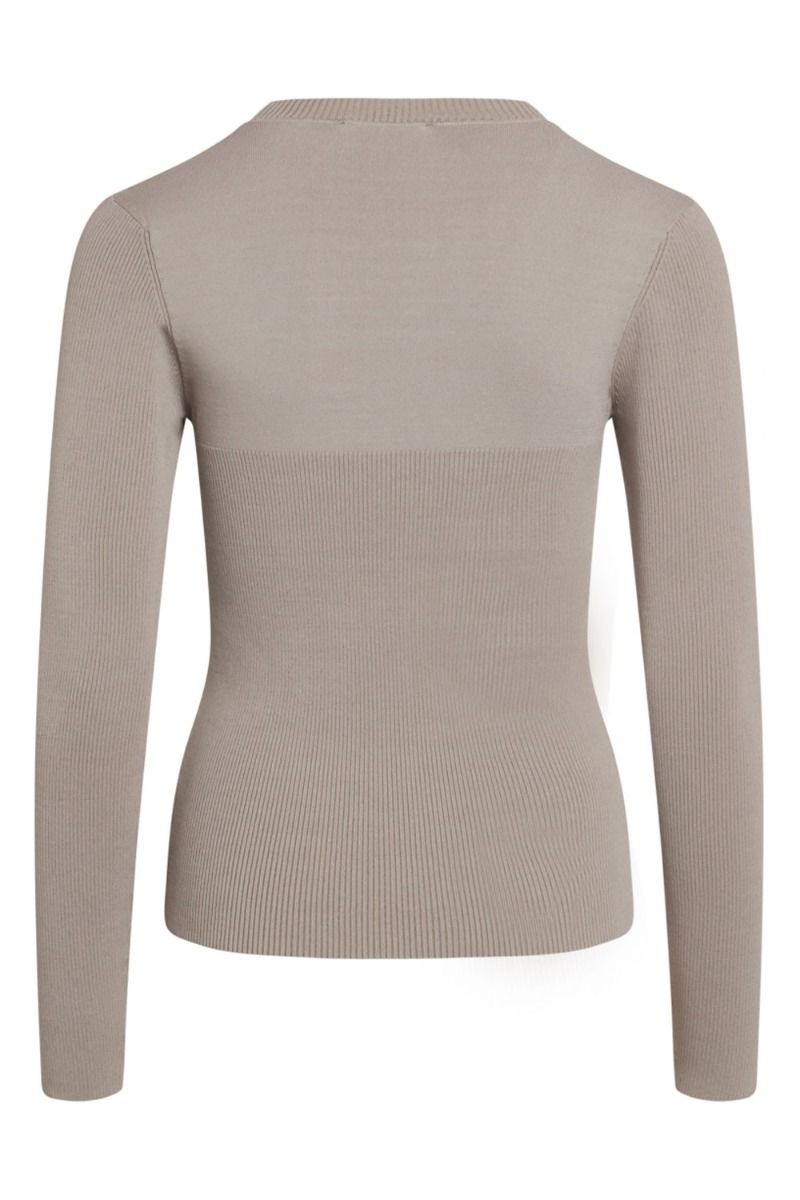 Bruuns Bazaar - Bluse - Celosia Kastanje Knit - Light Grey