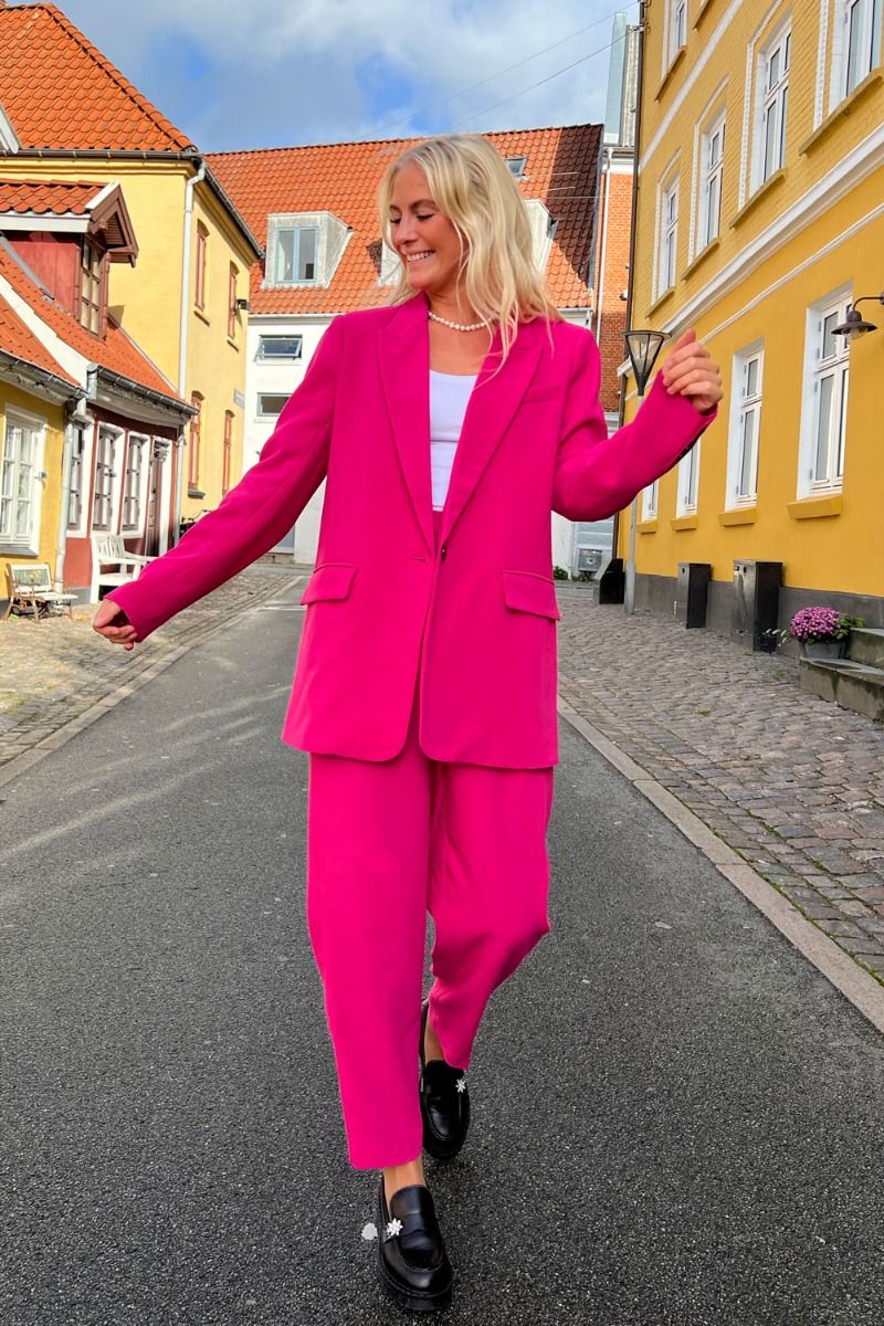 Bruuns Bazaar - Bukser -  CindySus Dagny Pants - Fuchsia Purple