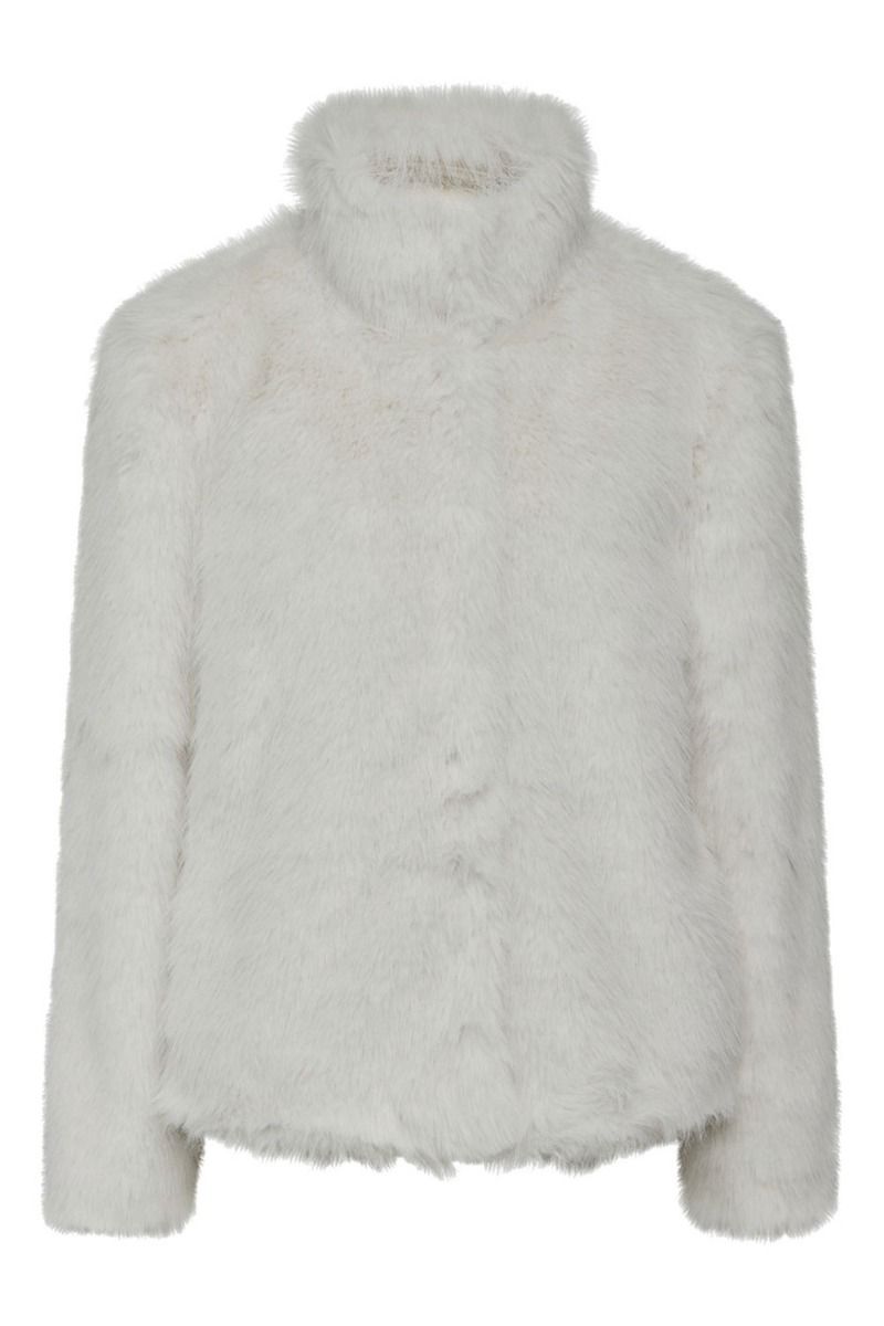 Bruuns Bazaar - Jakke - Erigeron Furry Jacket - Snow White