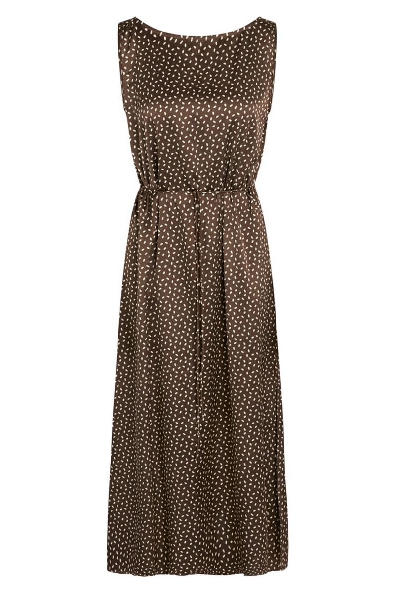 Bruuns Bazaar - Kjole - AcaciaBB Karola Dress - Brown/Cream Dot Print