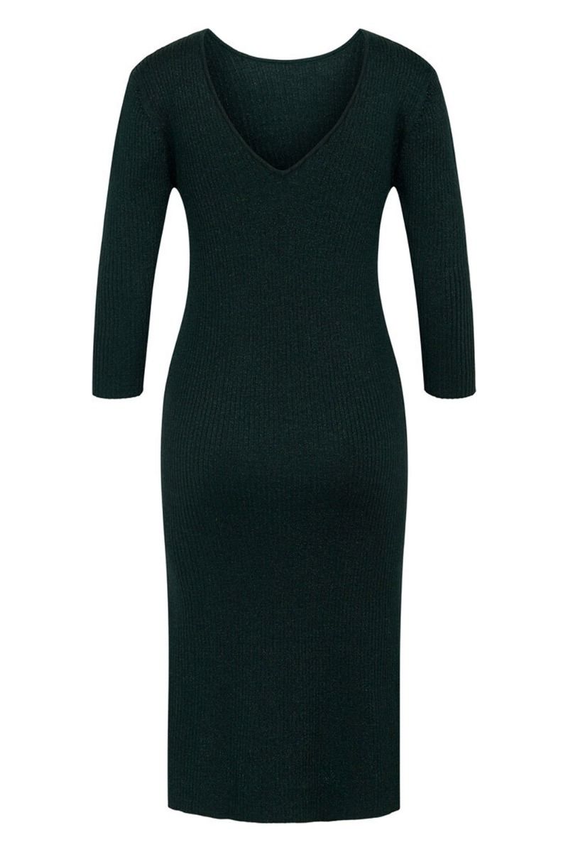 Bruuns Bazaar - Kjole - Anemones Debbi Knit Dress - Bistro Green/Lurex