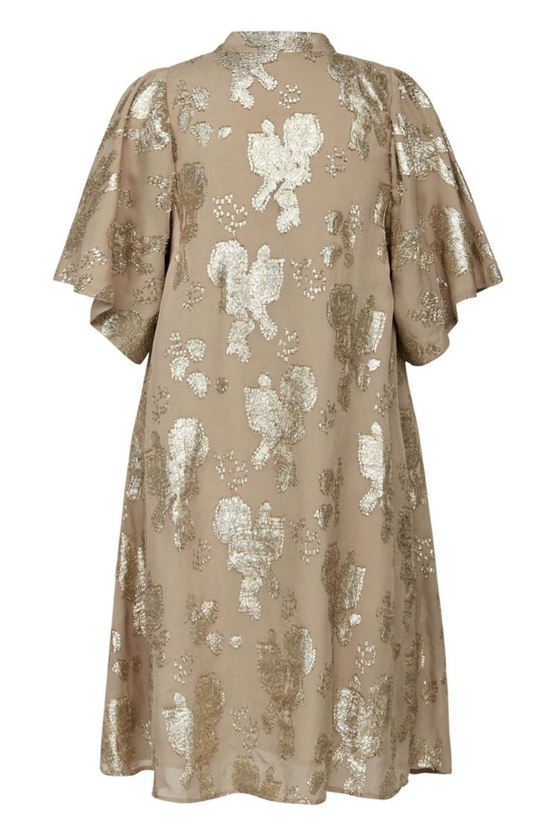 Bruuns Bazaar - Kjole - Bottlebrush Philly Dress - Silver Mink/Gold