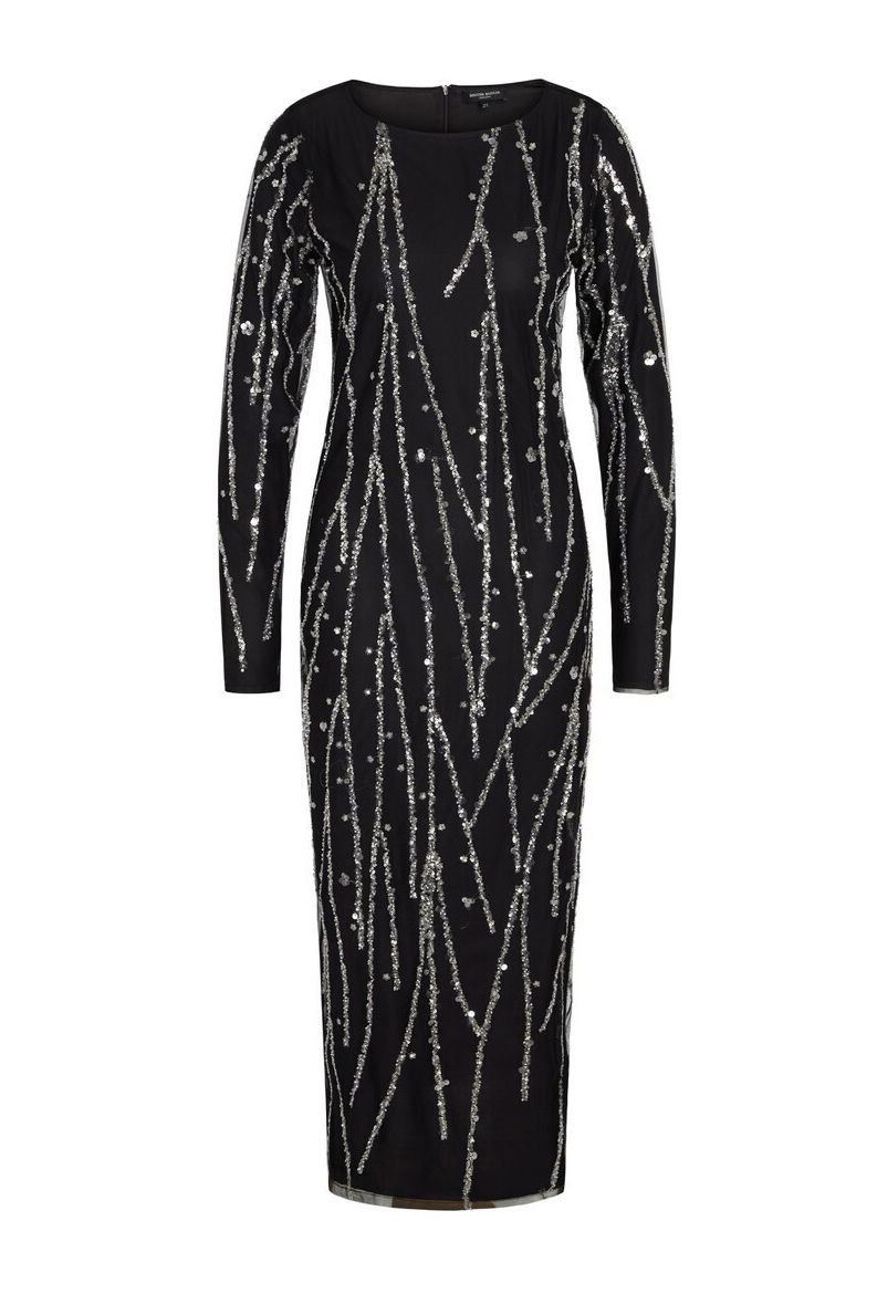 Bruuns Bazaar - Kjole - DaffiBB Keiras Dress - Black/Silver