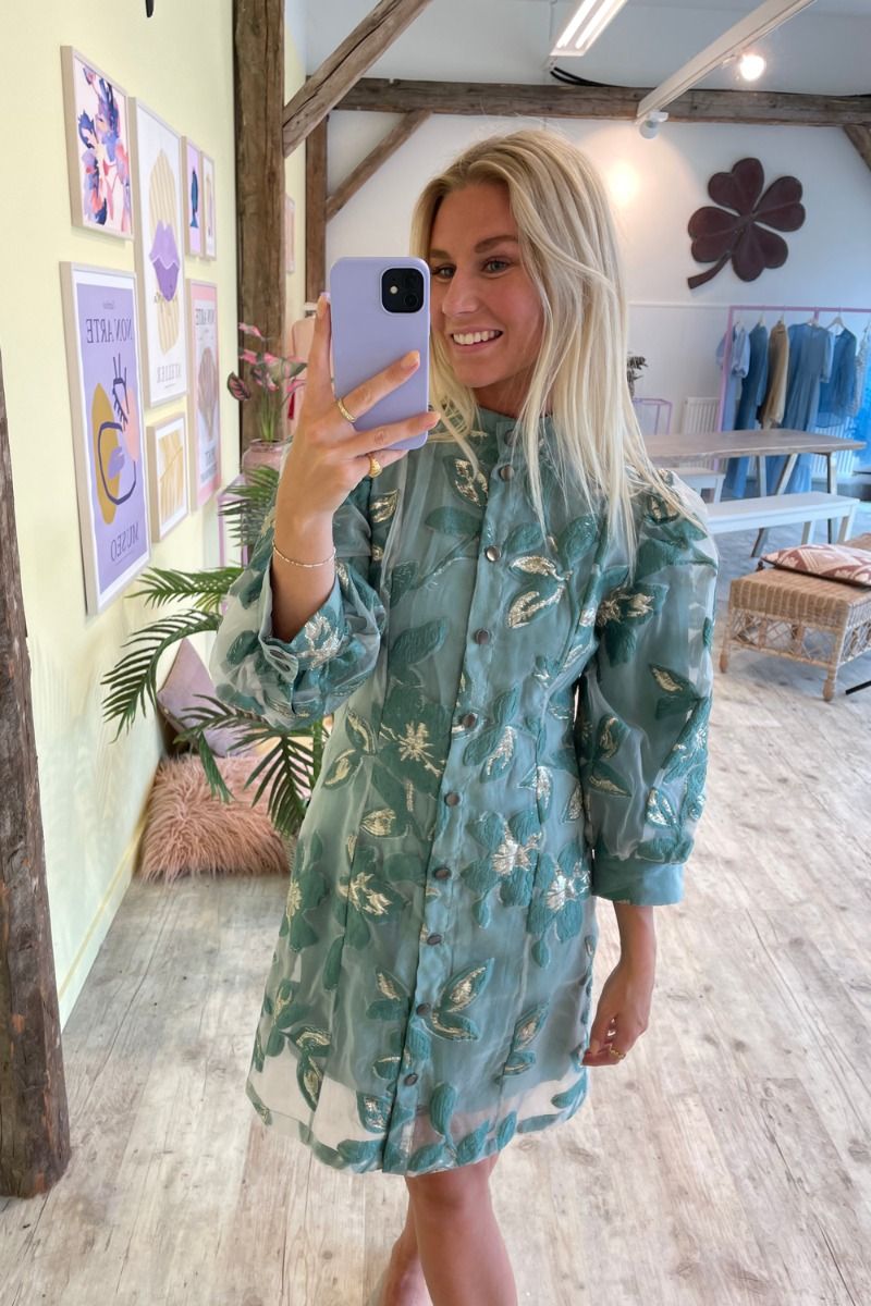 Bruuns Bazaar - Kjole - Field Monique Dress - Frosty Spruce