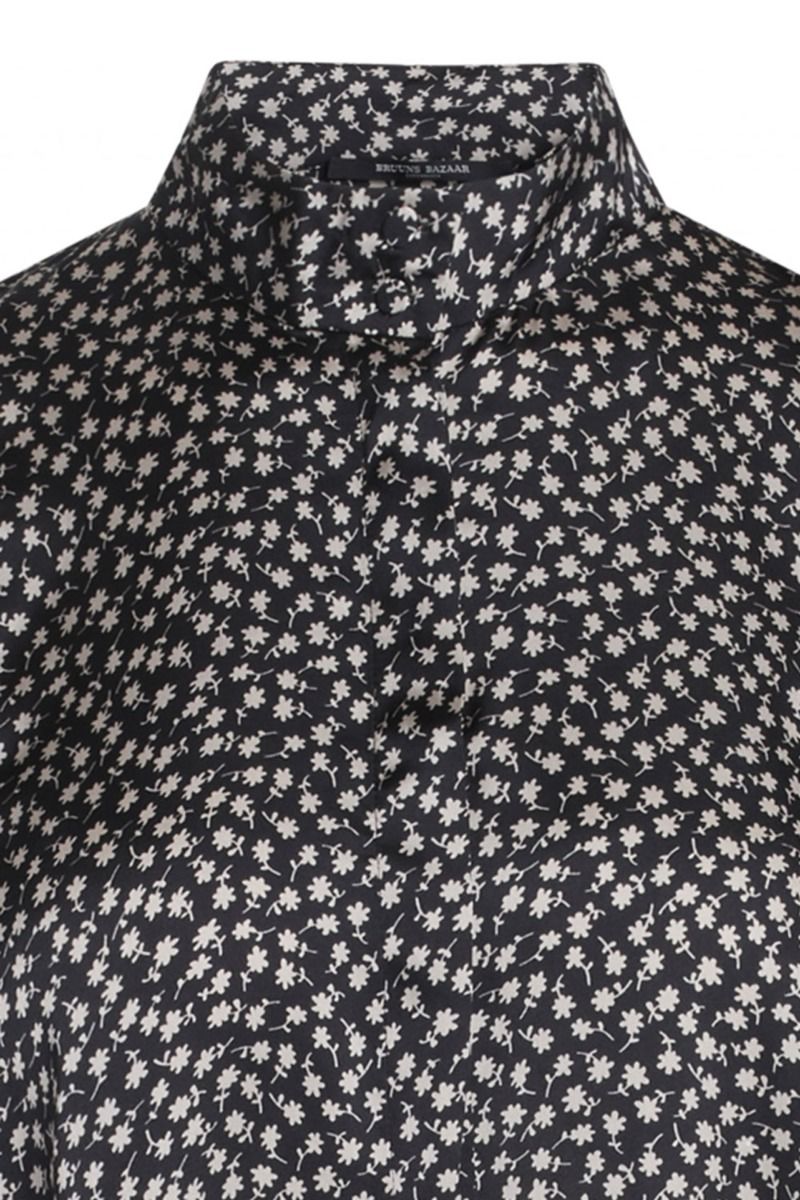 Bruuns Bazaar - Kjole - Floret Philina Dress - Black Flower Artwork