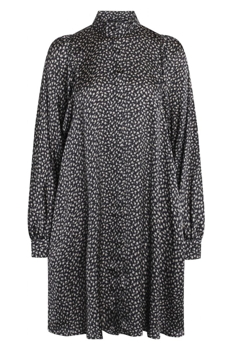 Bruuns Bazaar - Kjole - Floret Philina Dress - Black Flower Artwork