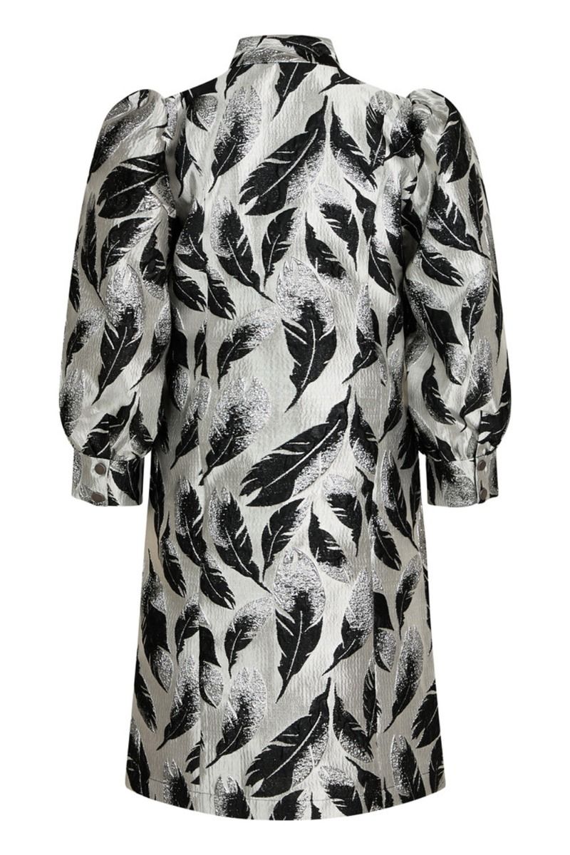 Bruuns Bazaar - Kjole - Leaf Brooklyn Dress - Black/Silver