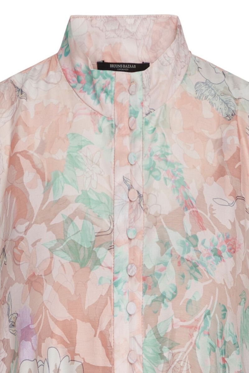 Bruuns Bazaar - Kjole - TriteliaBBQunelle Dress - Peach Flower Print (Levering midt marts)