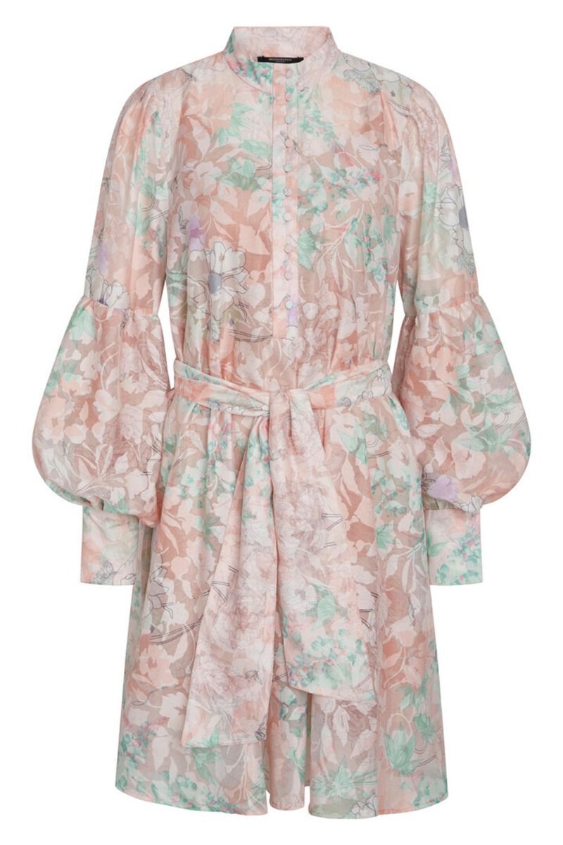 Bruuns Bazaar - Kjole - TriteliaBBQunelle Dress - Peach Flower Print (Levering midt marts)