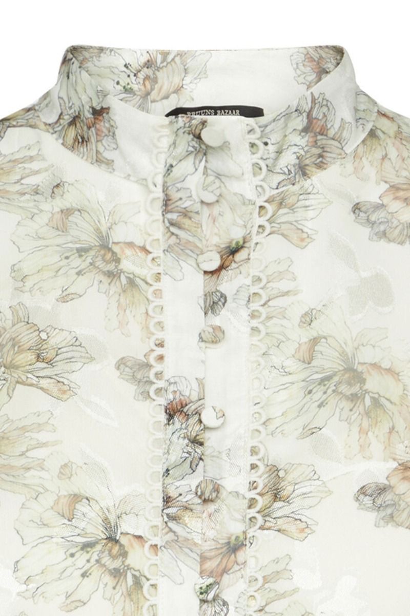 Bruuns Bazaar - Skjorte - Alliaria Lilys Blouse - Brown Flower Print