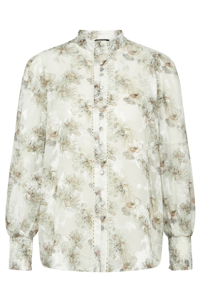 Bruuns Bazaar - Skjorte - Alliaria Lilys Blouse - Brown Flower Print