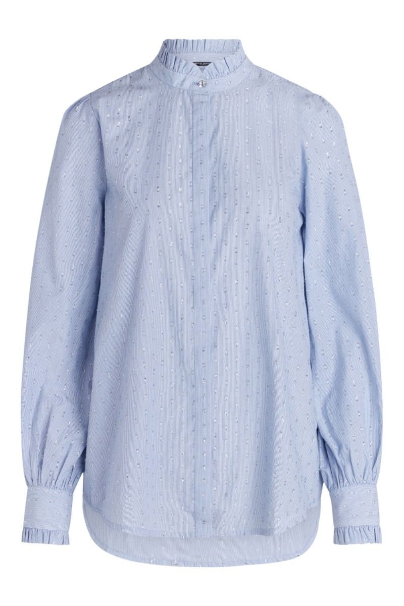 Bruuns Bazaar - Skjorte - Clover Dover Shirt - Blue Stripe