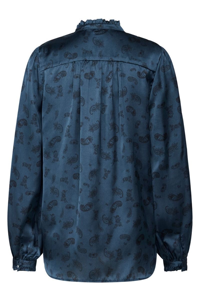 Bruuns Bazaar - Skjorte - Florets Fiola Shirt - Dark Blue Print