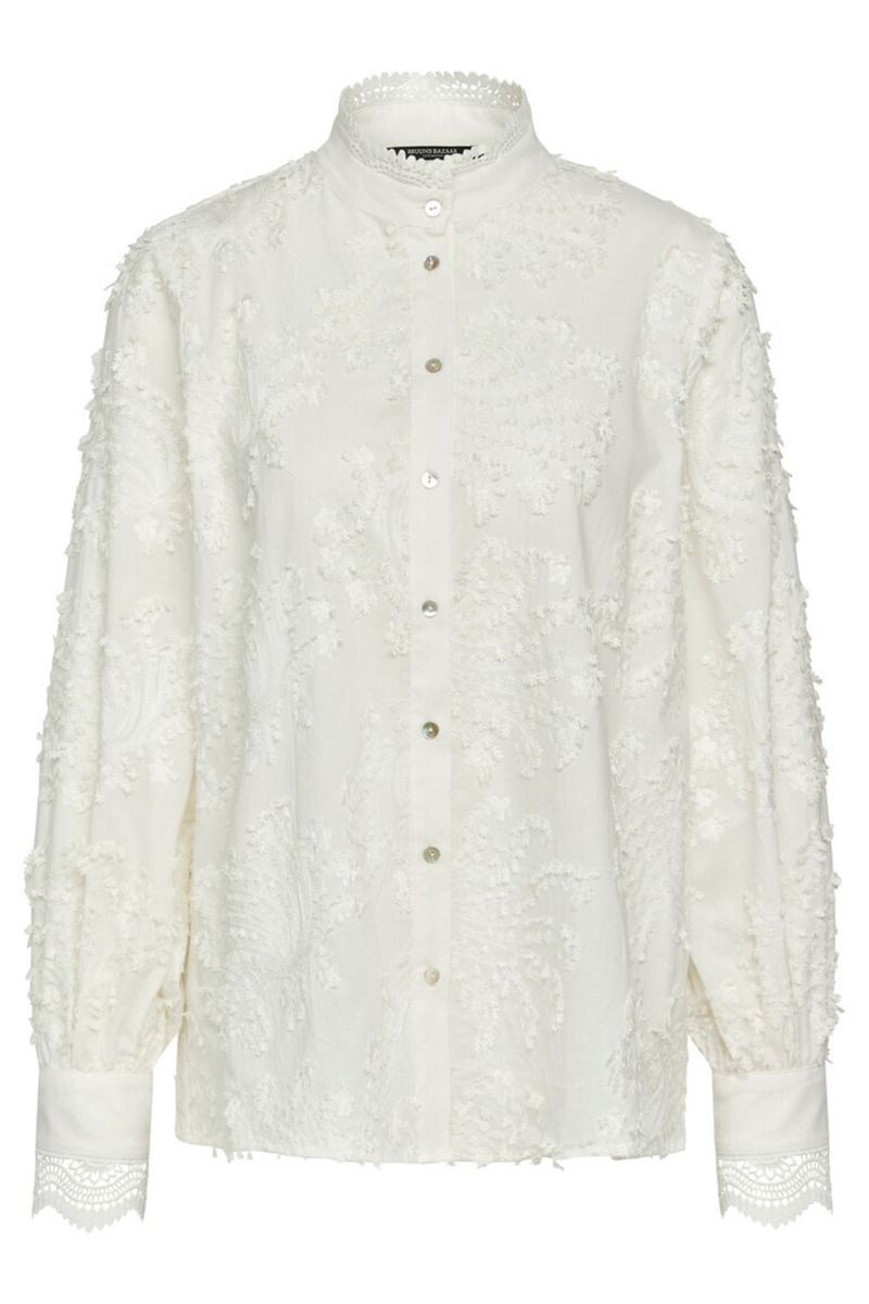Bruuns Bazaar - Skjorte - Women Lingon Charlotta Shirt - Snow White 