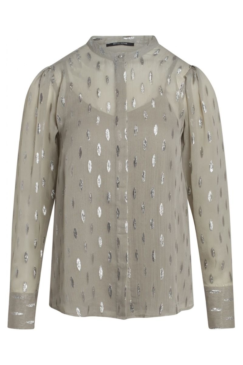 Bruuns Bazaar - Skjorte - Persian Bleecker Shirt - Concrete