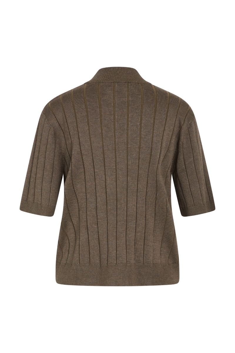 Bruuns Bazaar - T-shirt - AnemoneBBGlady knit - Shitake Melange