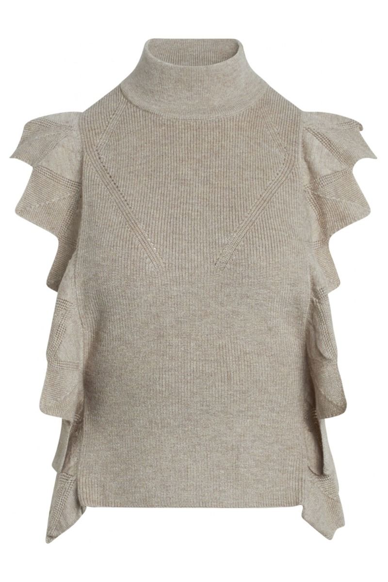 Bruuns Bazaar - Vest - Marissa Nelly Knit Vest - Cold Sand Melange