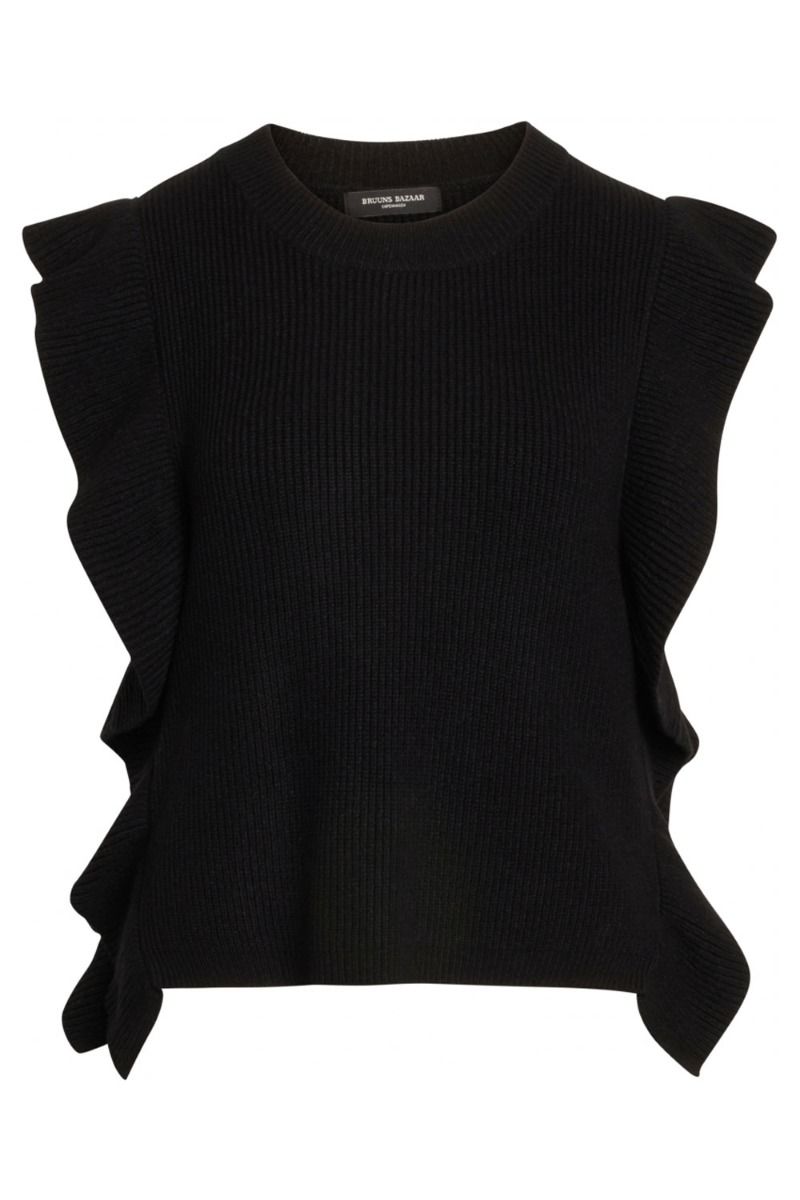 Bruuns Bazaar - Vest - Simona Innea Knit Vest - Black