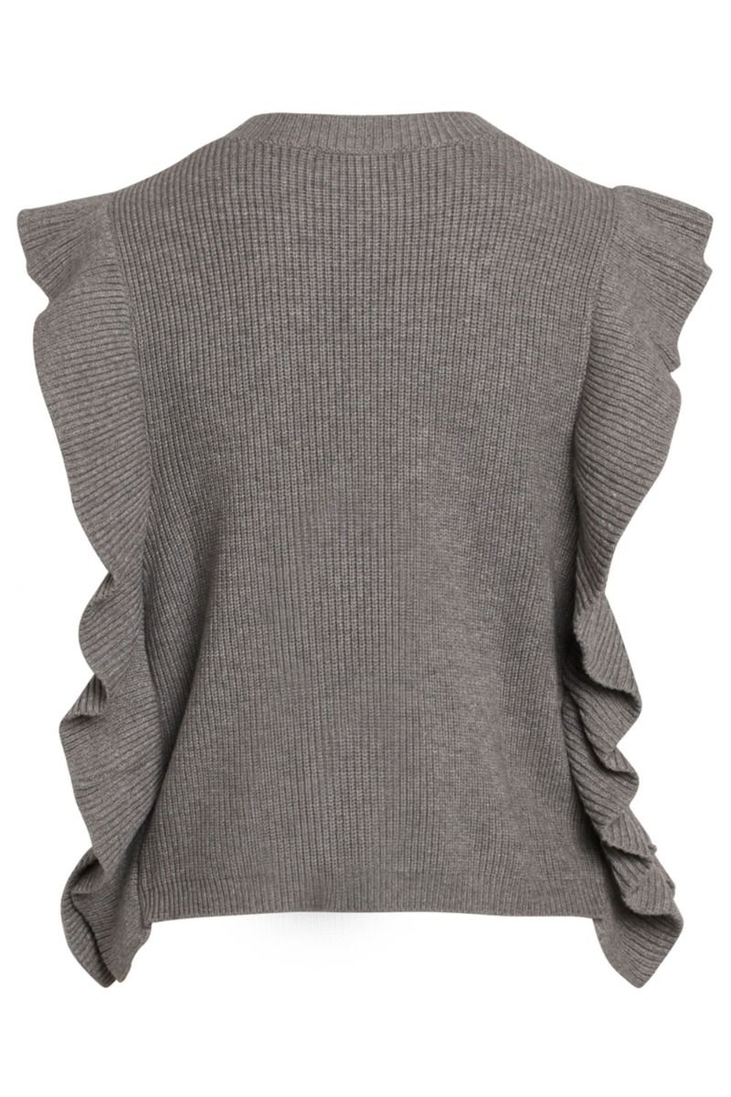 Bruuns Bazaar - Vest - Simona Innea Knit Vest - Grey Melange