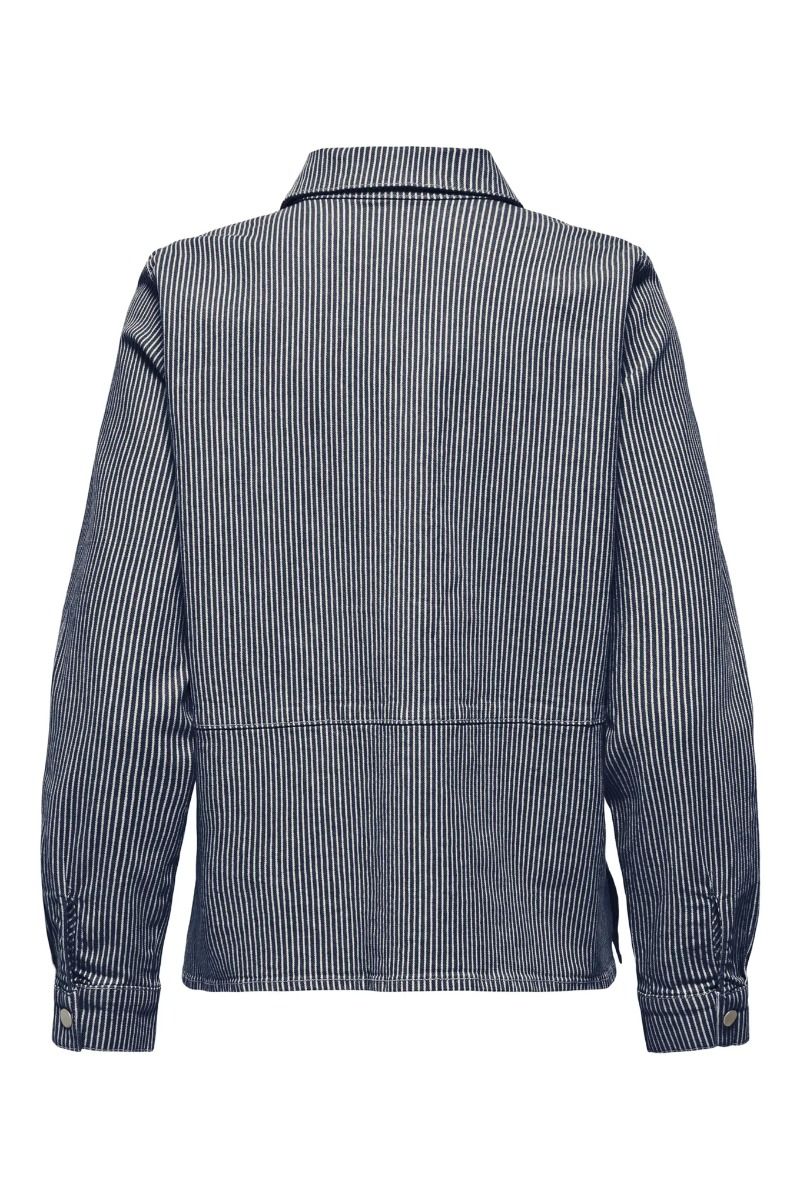 JDY - Skjorte - Jdynikita L/S Shacket - Black Iris - Cloud dancer 