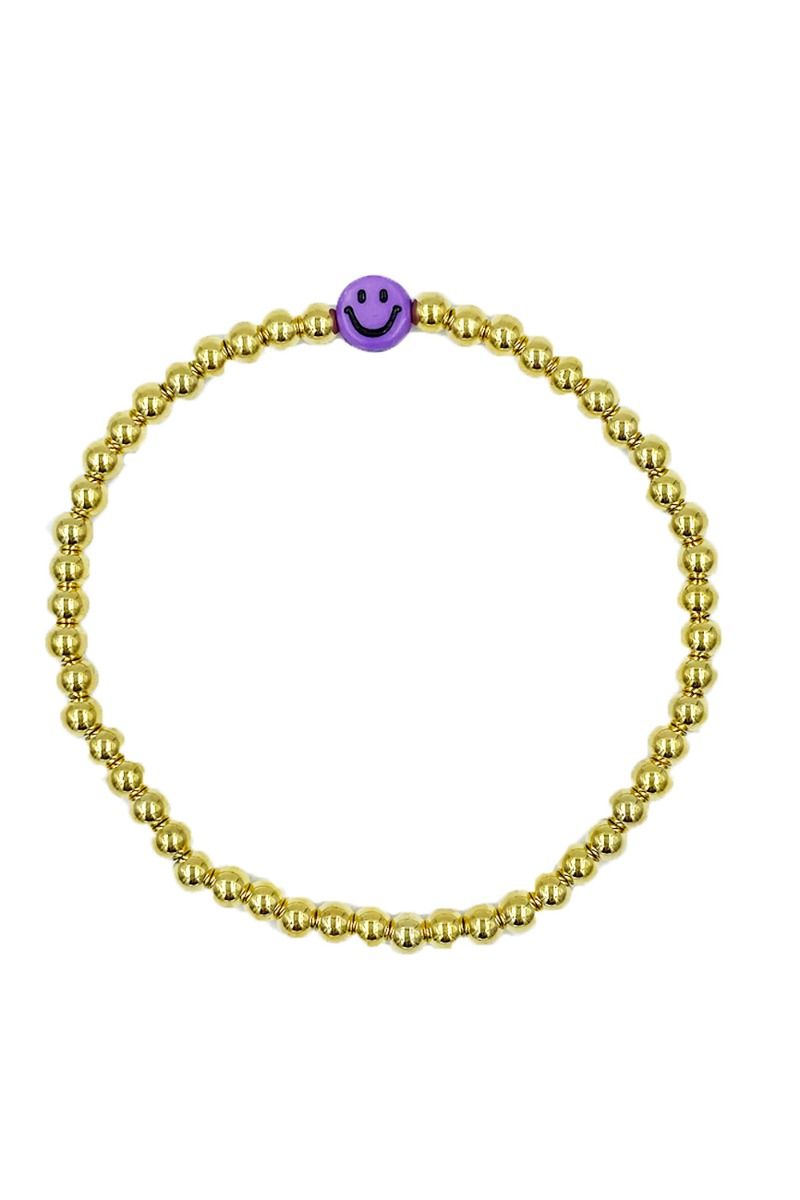 By Stær - Armbånd - Smiley Armbånd - Lilla