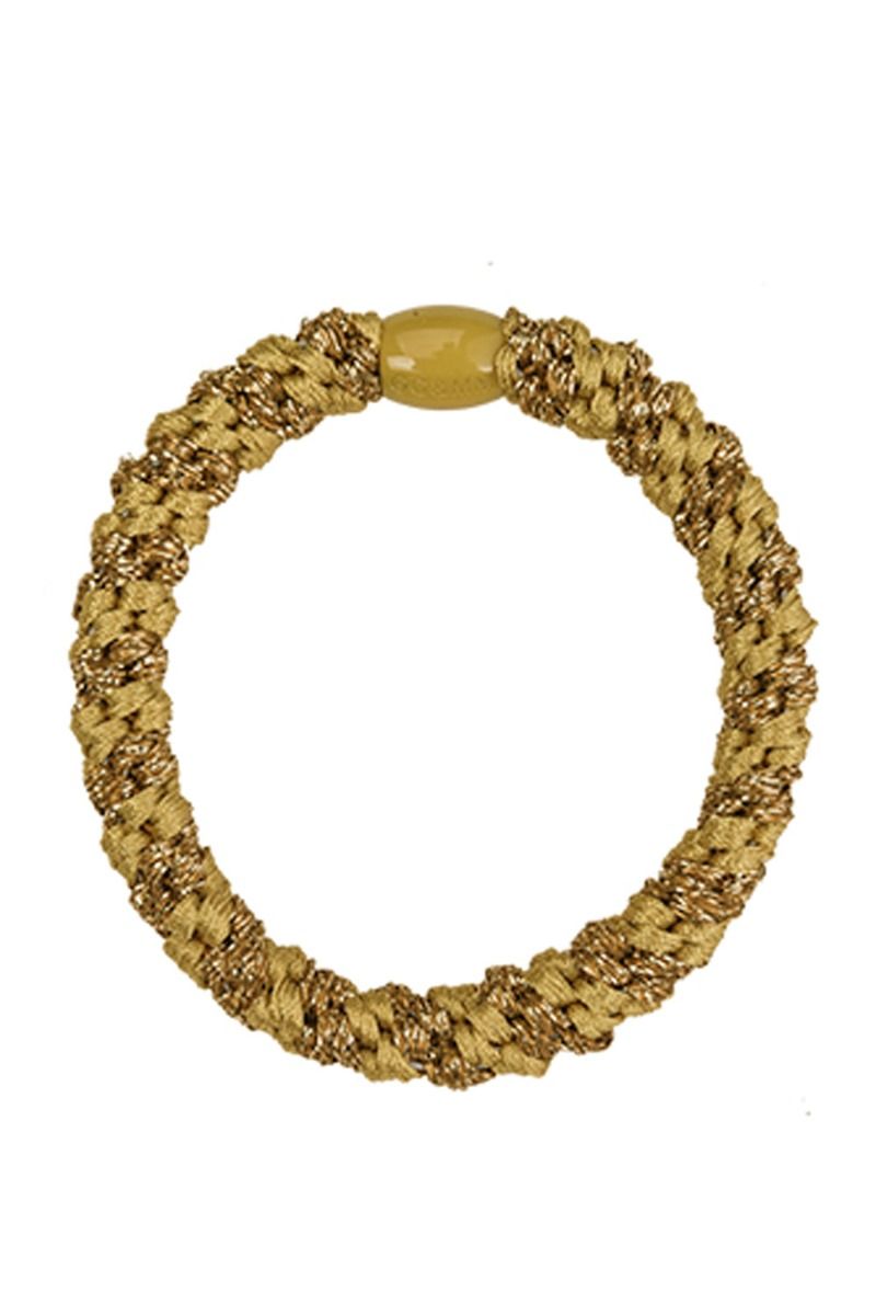 By Stær - Hårelastik - Braided Hairties - Multi Dijon/Brown Glitter