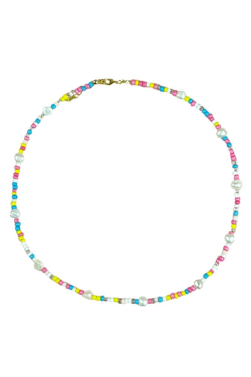By Stær - Halskæde - Tara - Pink/gul/blå