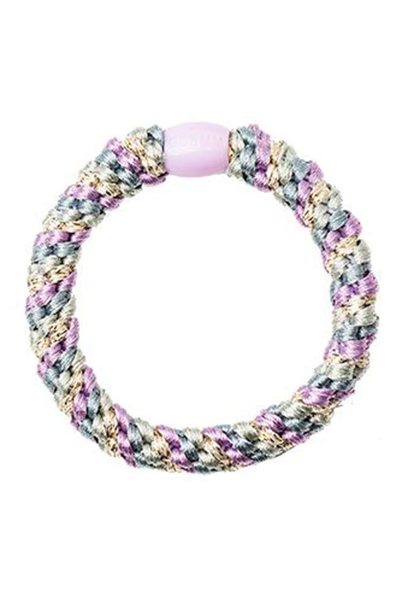 By Stær - Hårelastik - Braided Hairties - Multi Purple Rainbow