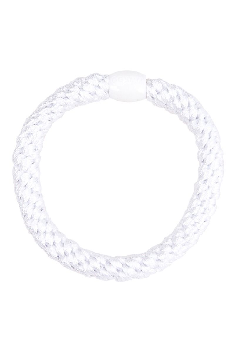 By Stær - Hårelastik - Braided Hairties - White
