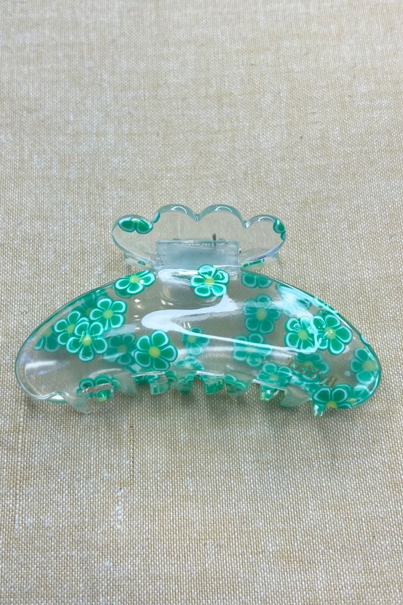 By Stær - Hårklemme - Asta - Grøn Blomst