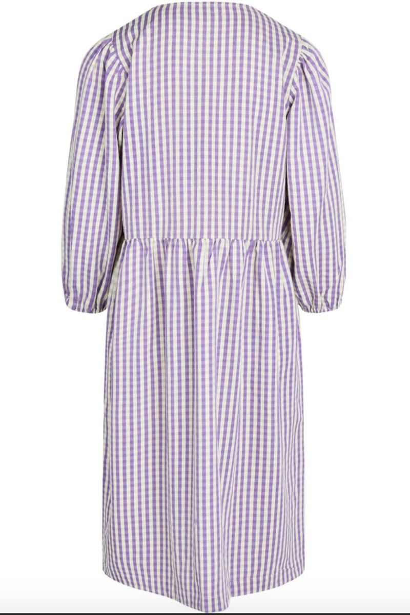 BZR - Kjole - Checker Poppy Dress Serenity