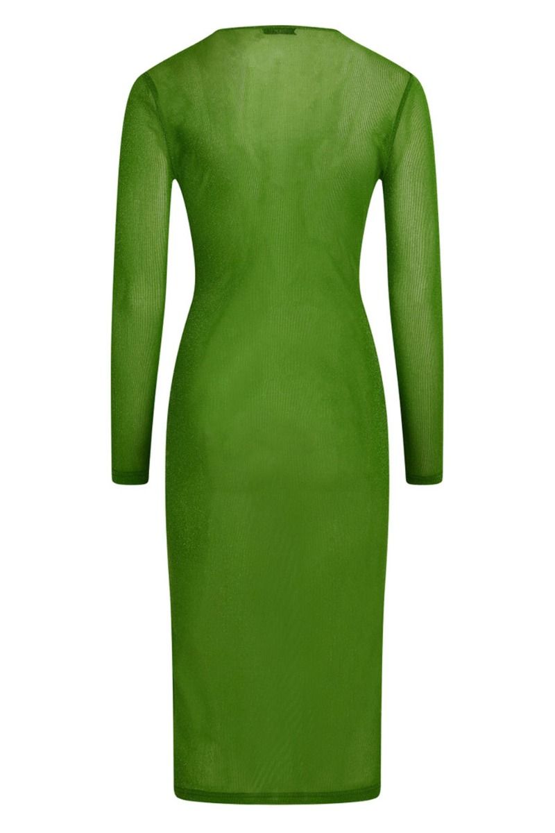 BZR - Kjole - Sparkly Tubina Dress - Acid Lime