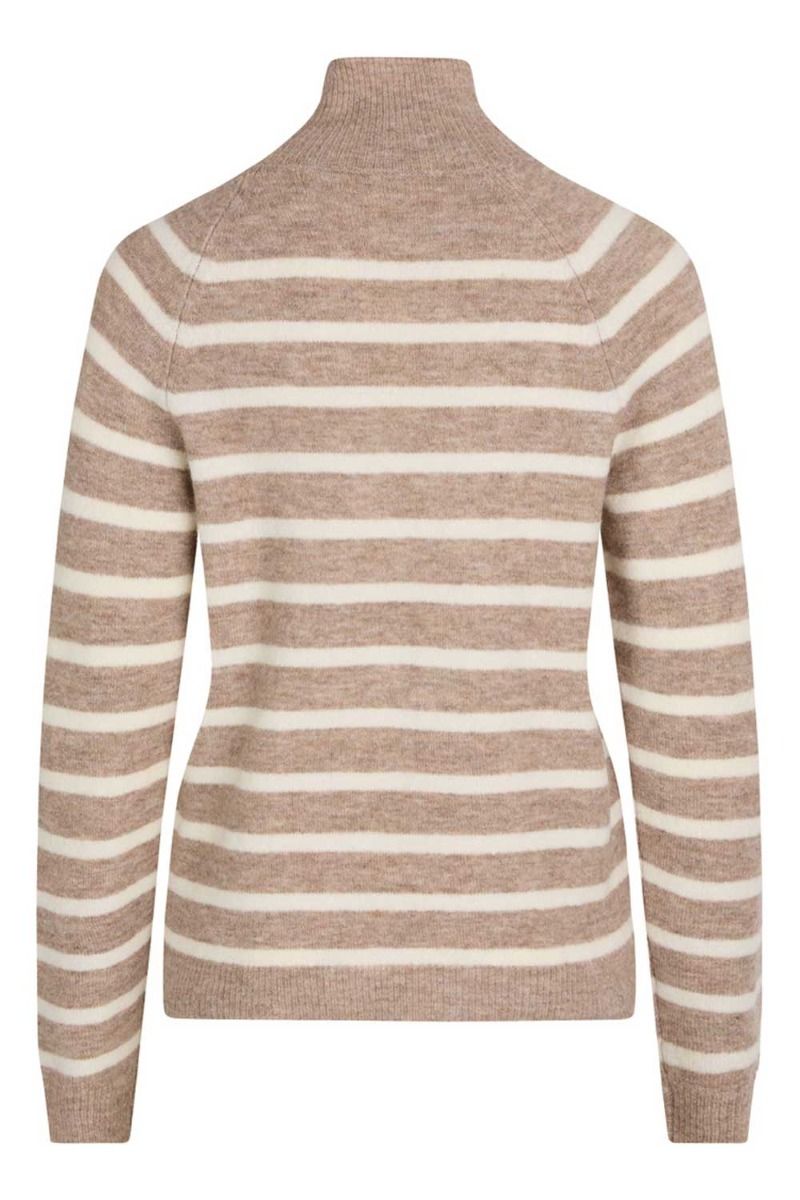 BZR - Strik - Dallas Gilbert Knit - Beige Melange w. Off White