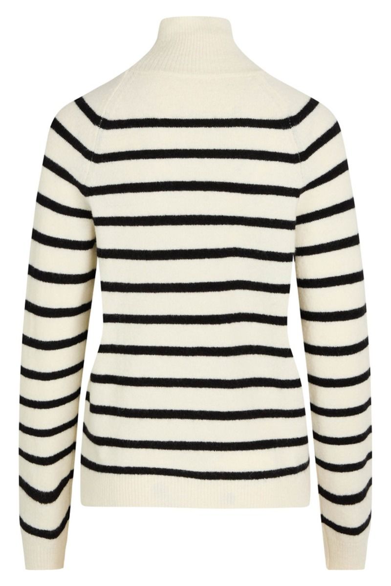 BZR - Strik - Dallas Gilbert Knit - Snow White With Black Stripe