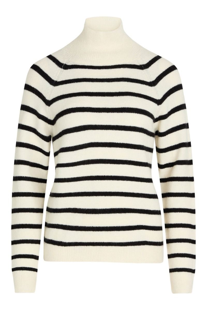 BZR - Strik - Dallas Gilbert Knit - Snow White With Black Stripe