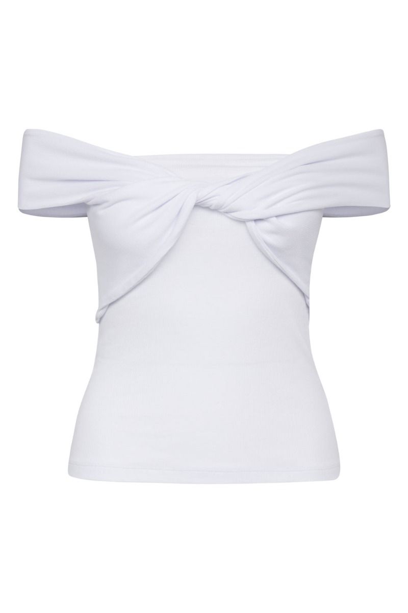 BZR - Top - Fiona Crossover Top - White