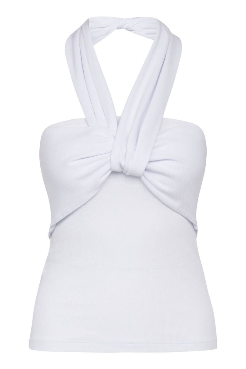 BZR - Top - Fiona Crossover Top - White