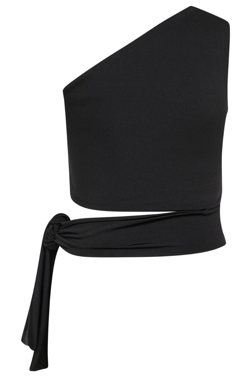 BZR - Top - Imma Oneshoulder Top - Black
