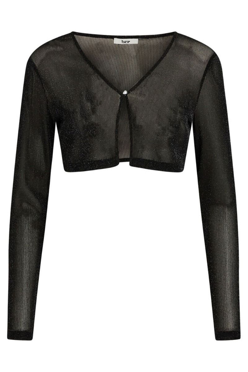 BZR - Top - Sparkly Tinla Cardigan - Black