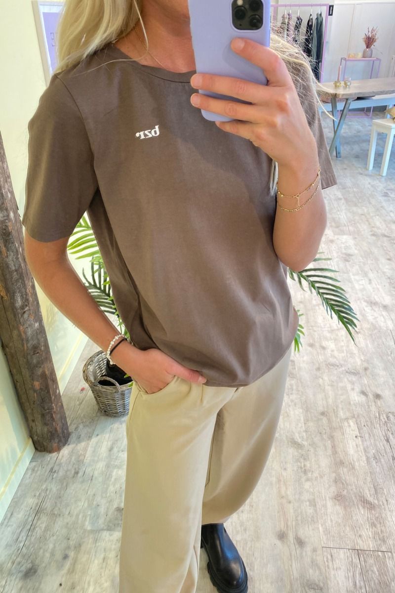 BZR - T-shirt - Houston SS T-shirt - Major Brown
