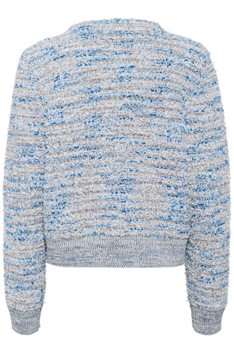 Gestuz - Cardigan - GZcannie Cardigan - Blue White mix