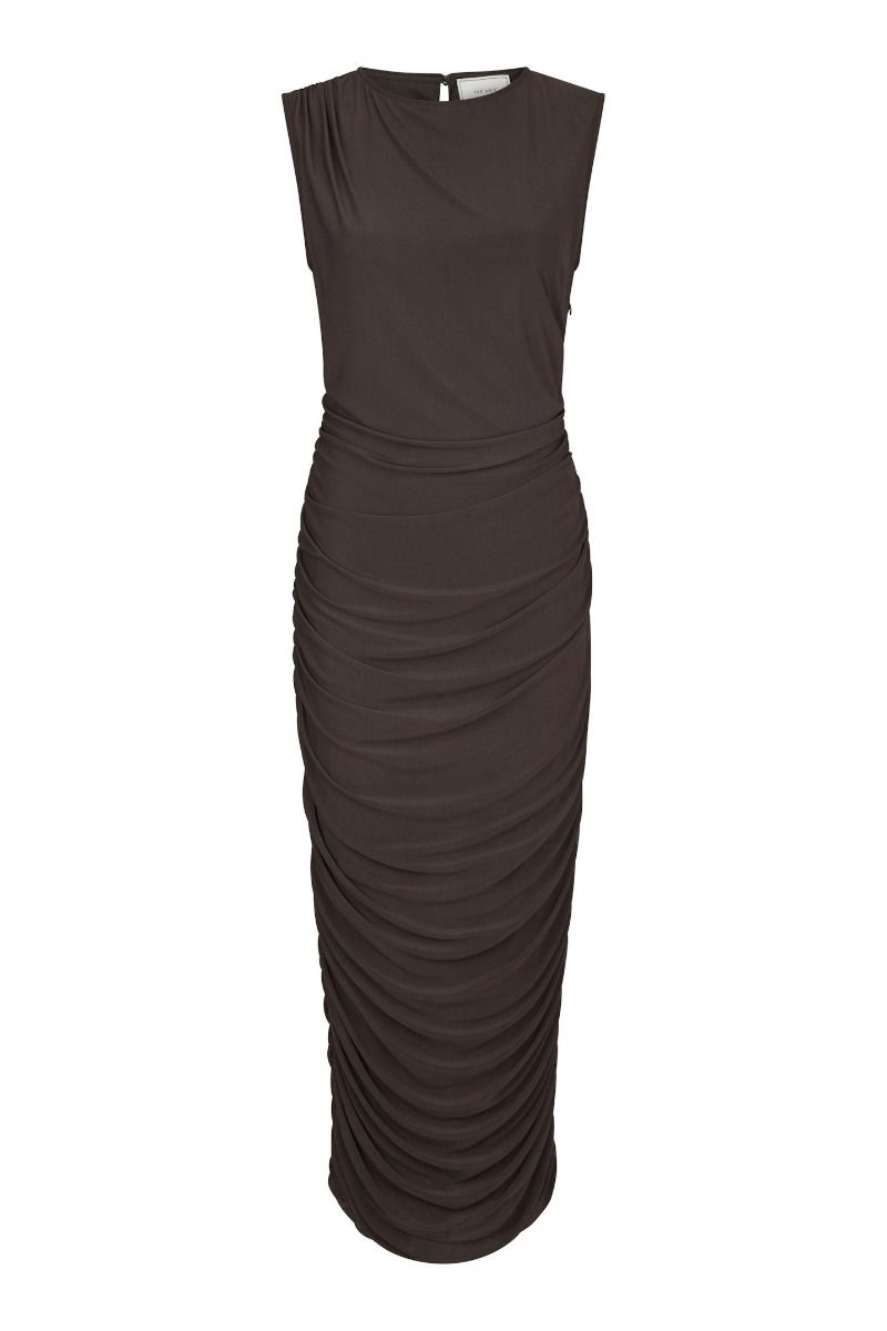 Neo Noir - Kjole - Corilina Solid Mesh Dress - Brown