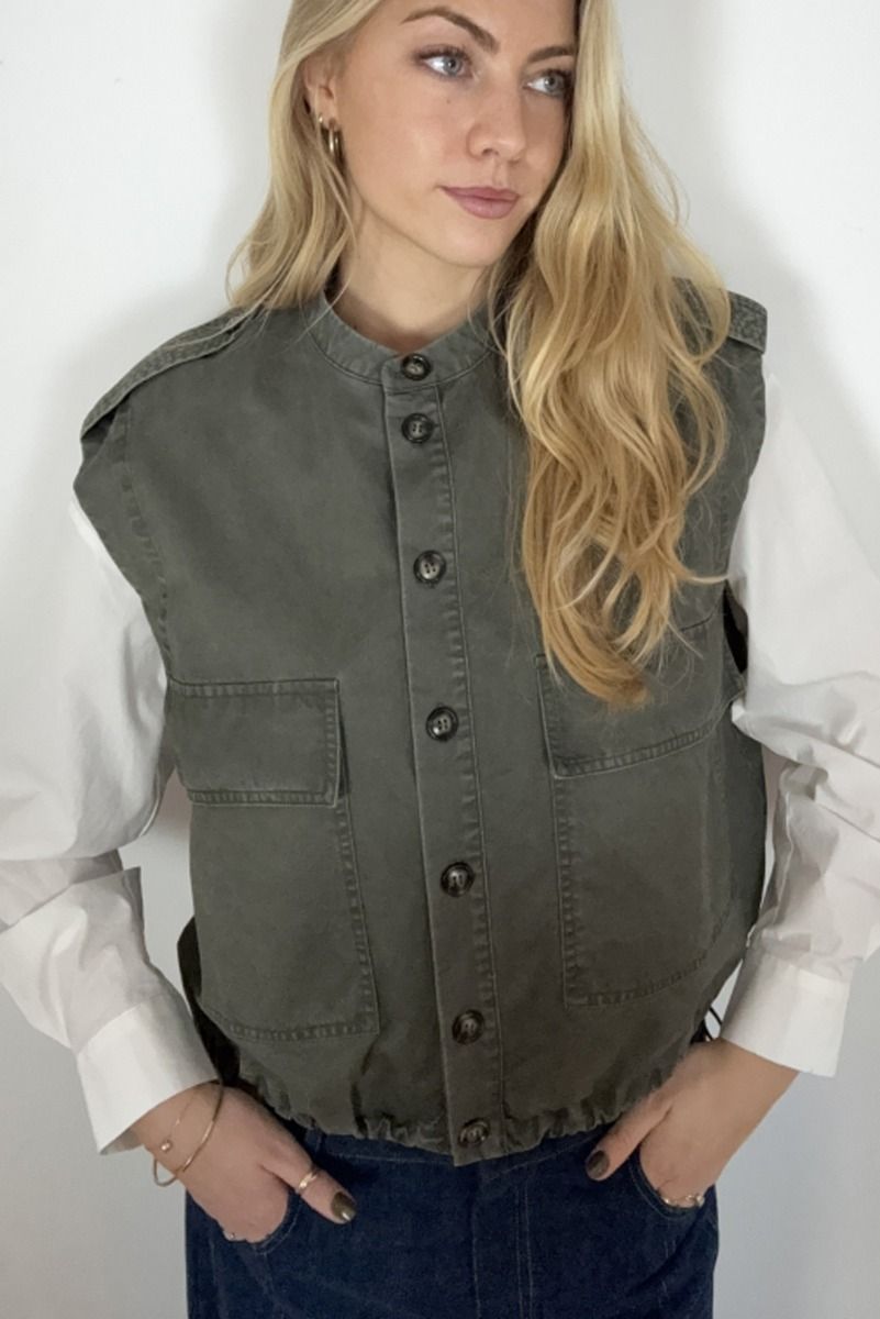 Continue - Vest - Carrie Vest - Army (Levering midt april)