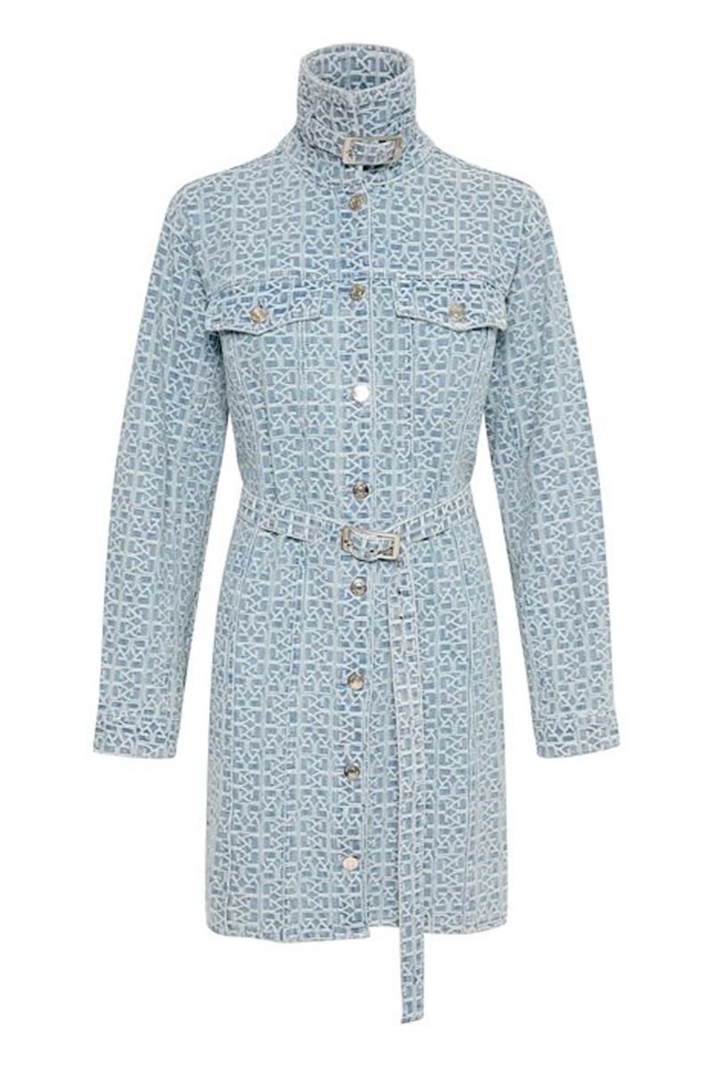 Gestuz - Kjole - NilaGZ Dress - Iceblue Logo