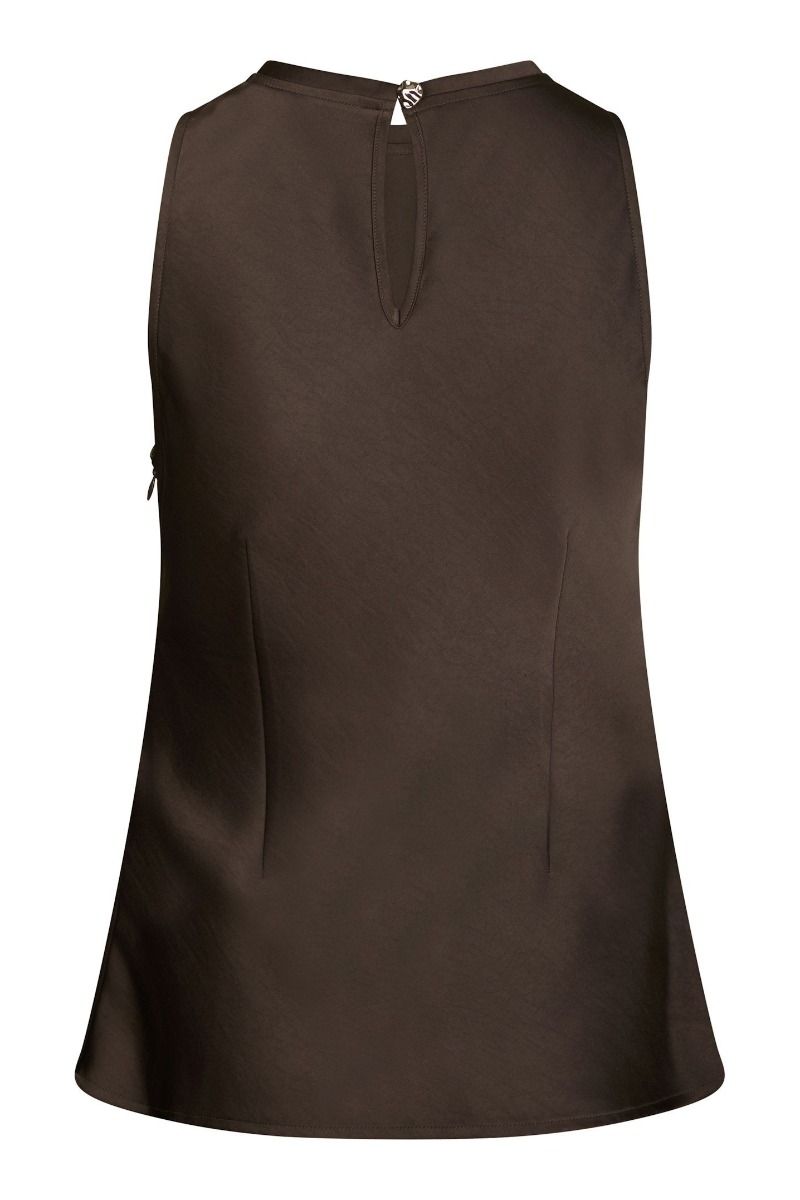 Neo Noir - Top - Celina Heavy Sateen Top - Dark brown