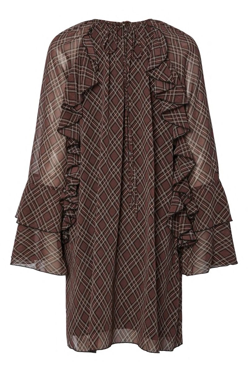 Y.A.S - Kjole - Checksy LS Dress - Sassafras Checksy