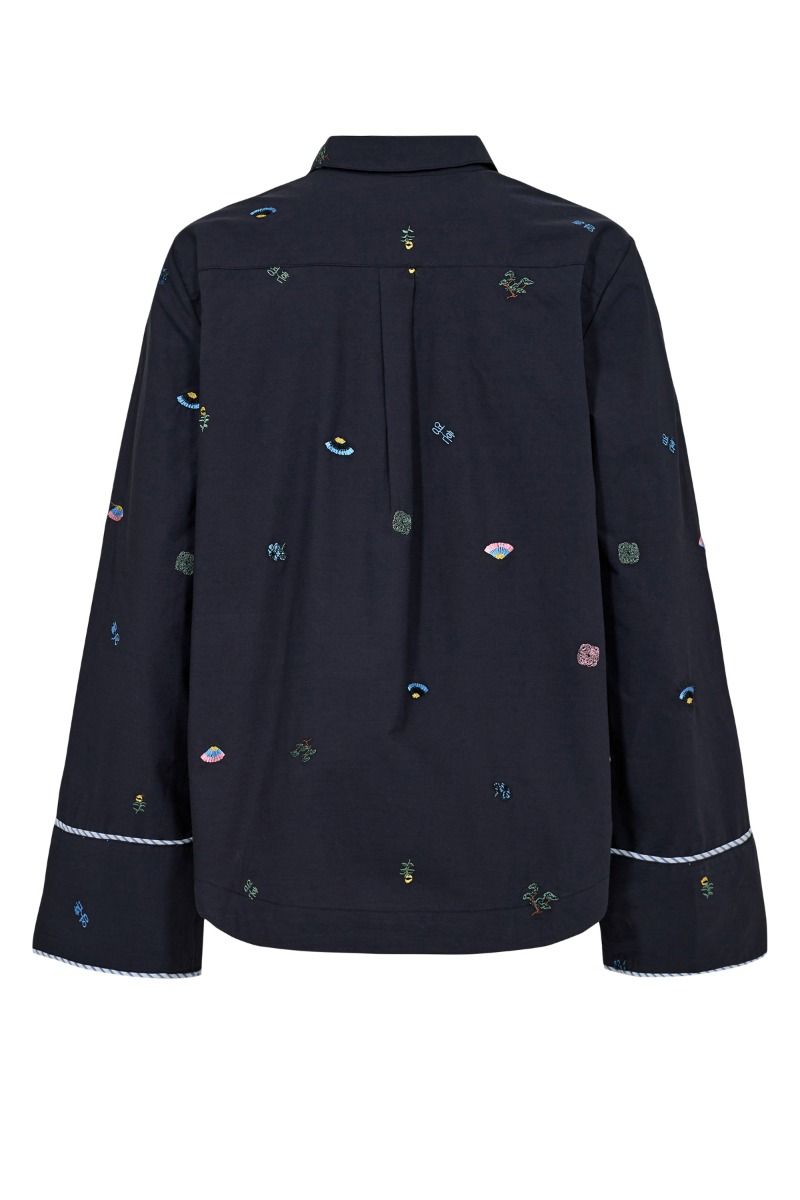 Nümph - Skjorte - Chiro Boxy Shirt - Dark Sapphire