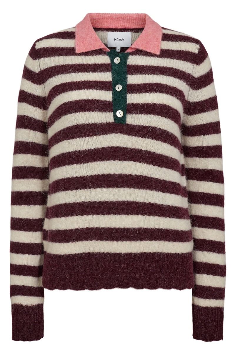 Nümph - Bluse - Ciara Riette Stripe Pullover - Winetasting