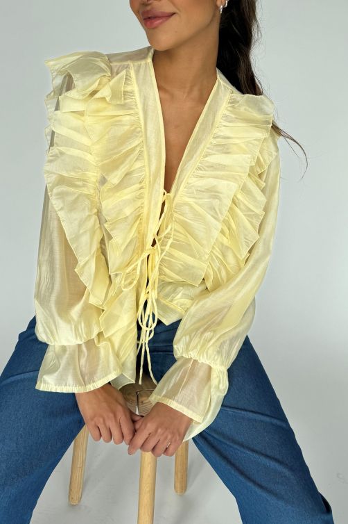 Continue - Bluse - Citta - Light Yellow